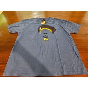 BreakingT Graphic T-Shirt Mens 2XL Blue Pitt Panthers Blake Hinson Hair NWT